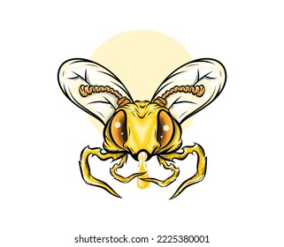 Bienenkopflogo-Design 