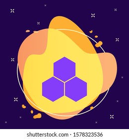Bees, honey, honeycomb abstract vector icon. Element of kitchen for mobile concept and web apps illustration. Thin flat icon for website design and development