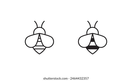 Bienen-Icon-Design mit weißem Hintergrund Stock-Illustration