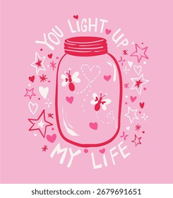 Bees in the pink jar