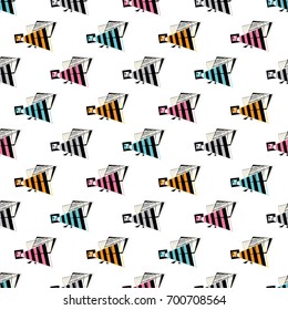 Bees seamless pattern. Abstract honeybee colorful vector background. Funny bright texture for wallpaper, wrapping, textile design, surface texture, fabric.