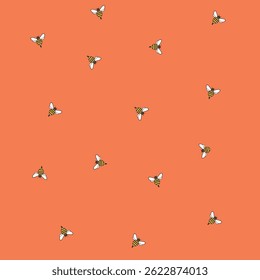 BEES SEAMLESS PATTERN - MODERN AND STYLISH TYPOGRAPHY DESIGN, VECTOR PRINT T-SHIRT, GRAPHIC VECTOR DESIGN, URBAN STYLE, STREET WEAR FASHION ILLUSTRATION, 
