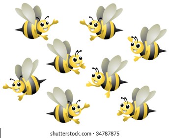 Bees - Vector