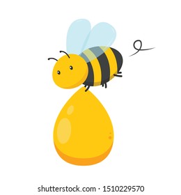 Vector de abejas. caricatura de abejas. diseño de caracteres. dulce.