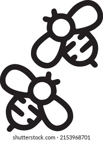 Bees vector icon, insect illustration. EPS