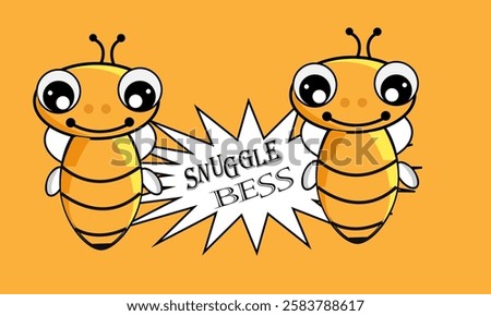 Bees.
Vector illustration of honey bee holding flower pollen smiley face isolated on Color background. for children coloring book. stock illustration.