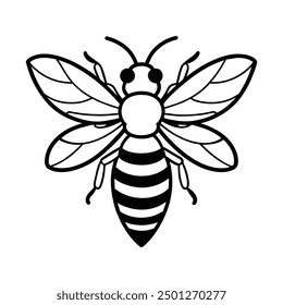 bee-silhouette-vector-vector illustration, this is a editable file.