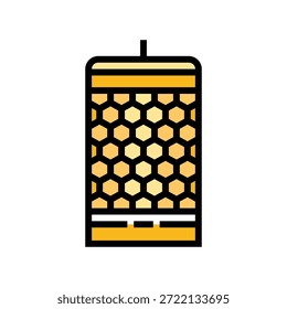 Bienenwachs Kerze Farbe Symbol Vektor. Kerzenzeichen aus Bienenwachs. einzelne Symbolgrafik
