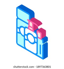 beeswax disks isometric icon vector. beeswax disks sign. isolated symbol illustration