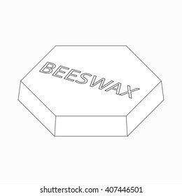 Beeswax icon, isometric 3d style