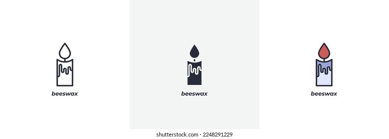 beeswax icon. Line, solid and filled outline colorful version, outline and filled vector sign. Idea Symbol, logo illustration. Vector graphics