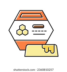 beeswax packaging beekeeping color icon vector. beeswax packaging beekeeping sign. isolated symbol illustration