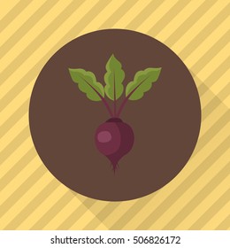 Beet agriculture crop. Color flat icon