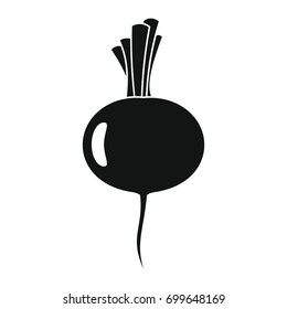 Beet black simple silhouette icon vector illustration for design and web isolated on white background. Beet vector object for labels, logos and advertising