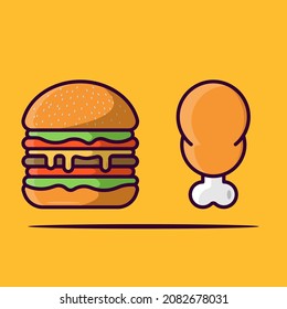 Beet Burger and Chicken Meal