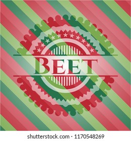 Beet christmas badge background.