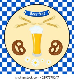 Beet fest. Flyer. Flat style. Vector illustration 