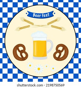 Beet fest. Flyer. Flat style. Vector illustration 
