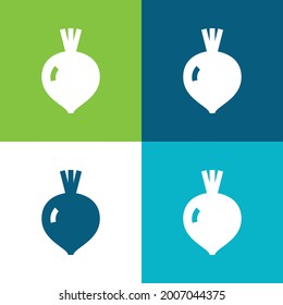 Beet Flat four color minimal icon set
