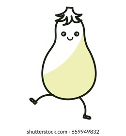 beet fresh vegetable kawaii character