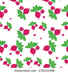 Beet Fruit Seamless Pattern would be perfect for fabric, textile, gift wrap, wallpaper, surface designer, background, backdrop, and ornament.