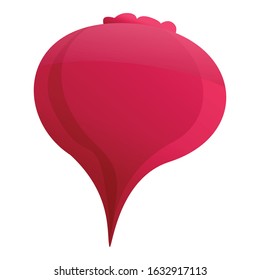 Beet icon. Cartoon of beet vector icon for web design isolated on white background