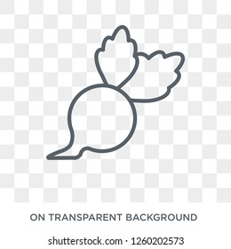 Beet icon. Beet design concept from Fruit and vegetables collection. Simple element vector illustration on transparent background.