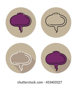 Beet icon in different styles