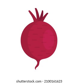 Beet icon. Flat illustration of beet vector icon isolated on white background