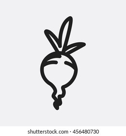 Beet icon illustration isolated vector sign symbol