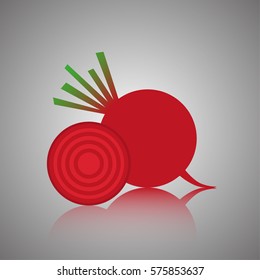 beet icon for the label and packaging. The whole and the part.