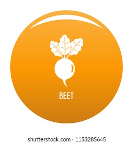 Beet icon. Simple illustration of beet vector icon for any design orange