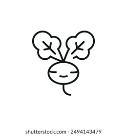 Icono de Remolacha. Icono de remolacha simple para redes sociales, App y Diseño web. Ilustración vectorial