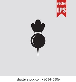 Beet icon in trendy isolated on grey background.Vector illustration.