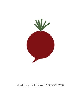 Beet icons set in flat style. Beetroot vector editable image, style isolated on white background illustration