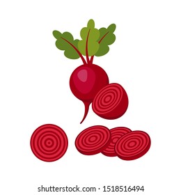 beet isolated on white background. Vector illustration. Eps 10