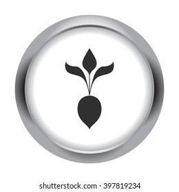 Beet isolated  simple icon on round background