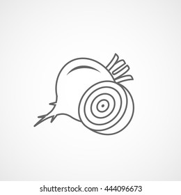 Beet Line Icon On White Background