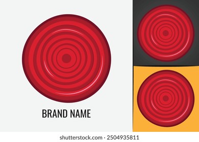 Beet logo. Red beetroot logotype. Slice of beets brand logo