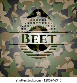 Beet on camo pattern
