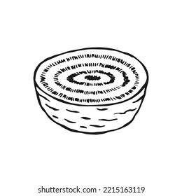 Beet outline. Hand drawn vector illustration. Farm market product, isolated vegetable.