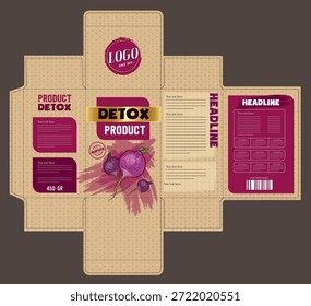 Design der Vorlage für Rübenproduktverpackungen