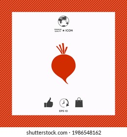 Beet root icon. Element for your design
