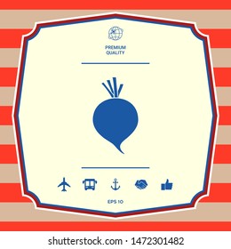 Beet root icon. Graphic elements for your design