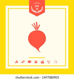 Beet root icon. Graphic elements for your design