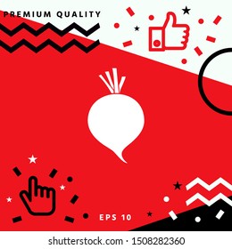 Beet root icon. Graphic elements for your design