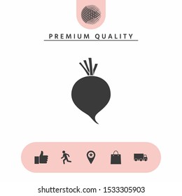Beet root icon. Graphic elements for your design
