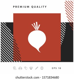 Beet root icon. Graphic elements for your design