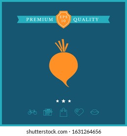 Beet root icon. Graphic elements for your design