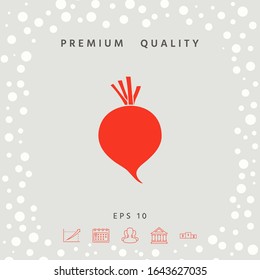 Beet root icon. Graphic elements for your design